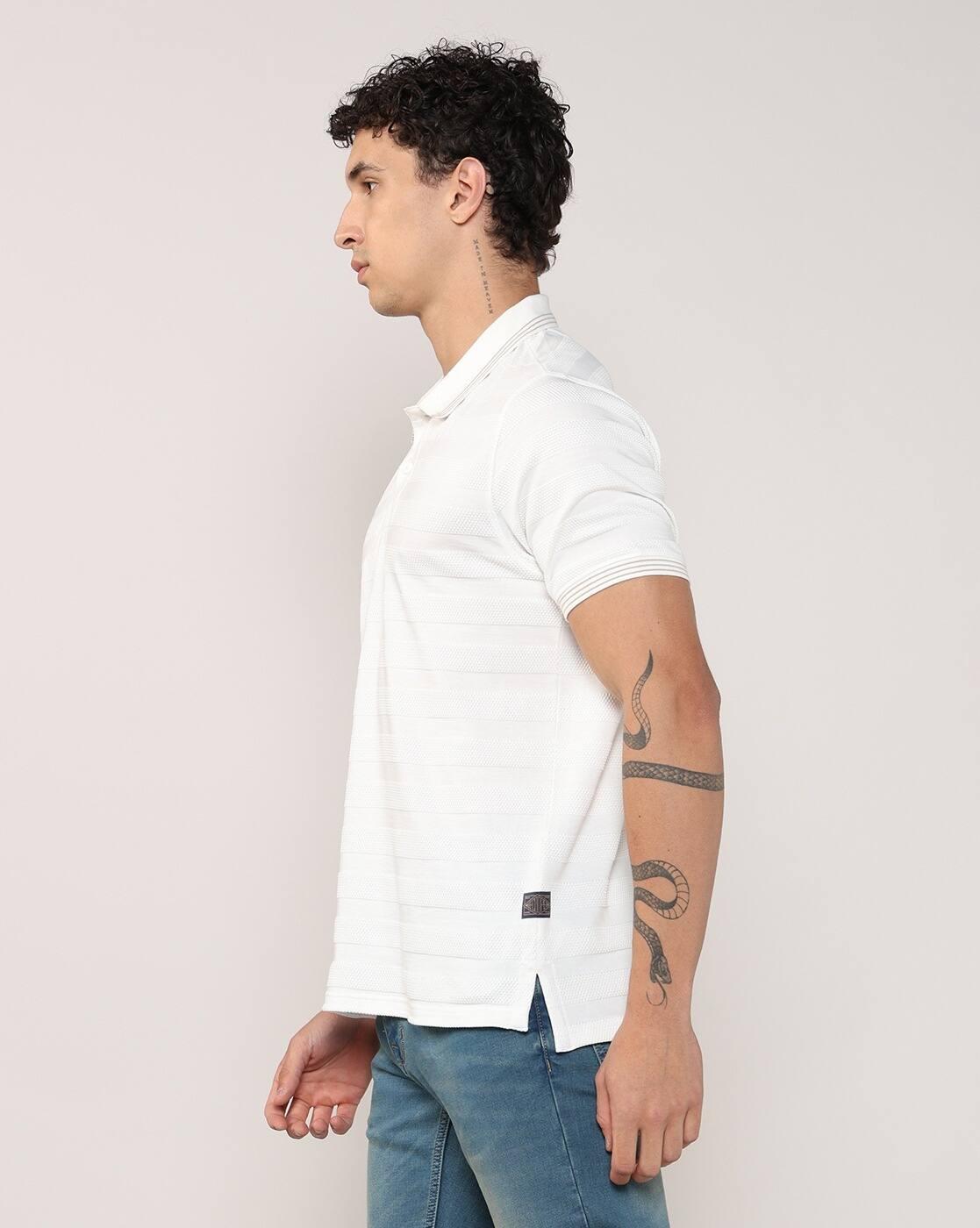 Men Regular Fit Polo T-Shirt with Contrast Taping