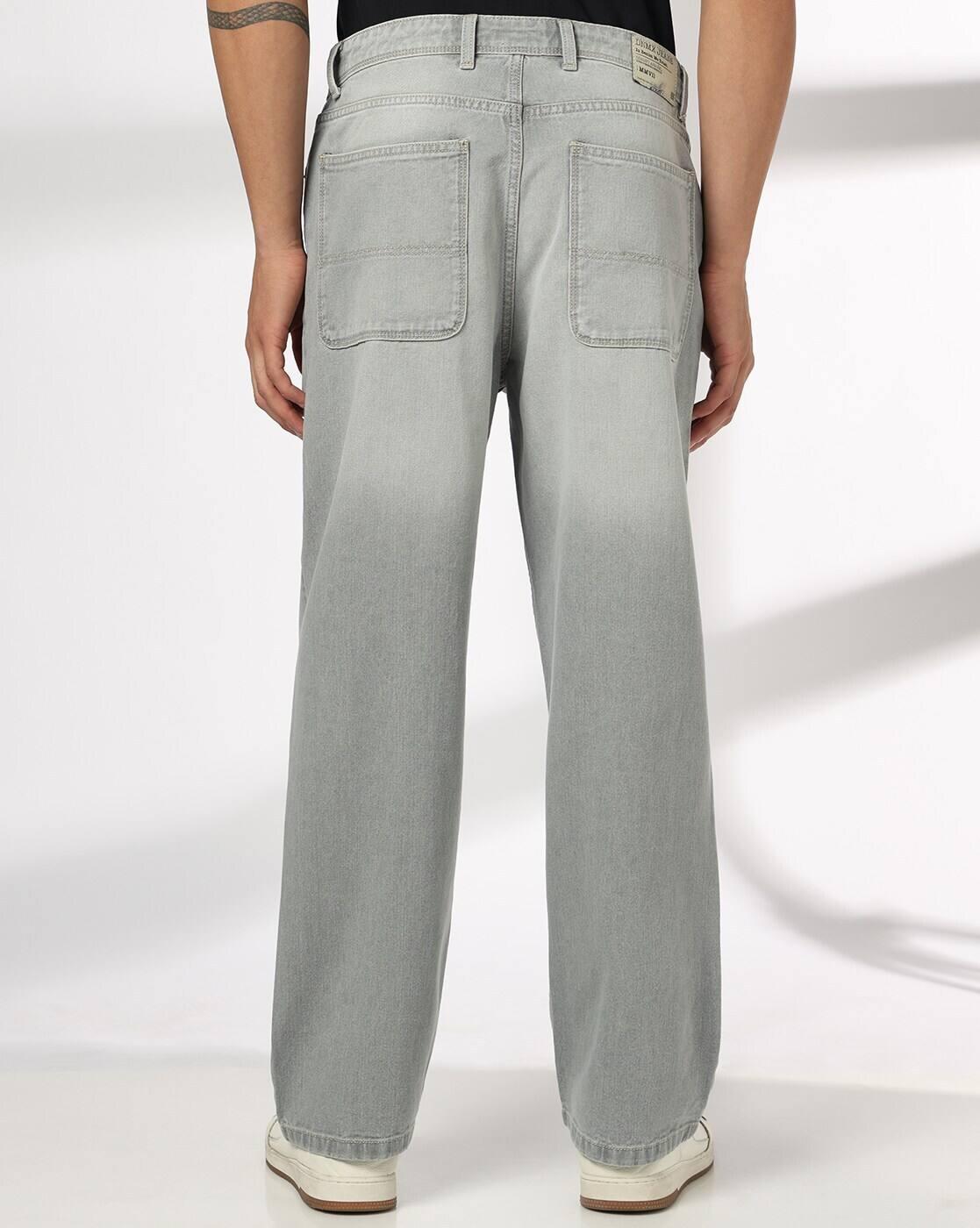 Men Mid-Wash Baggy Jeans
