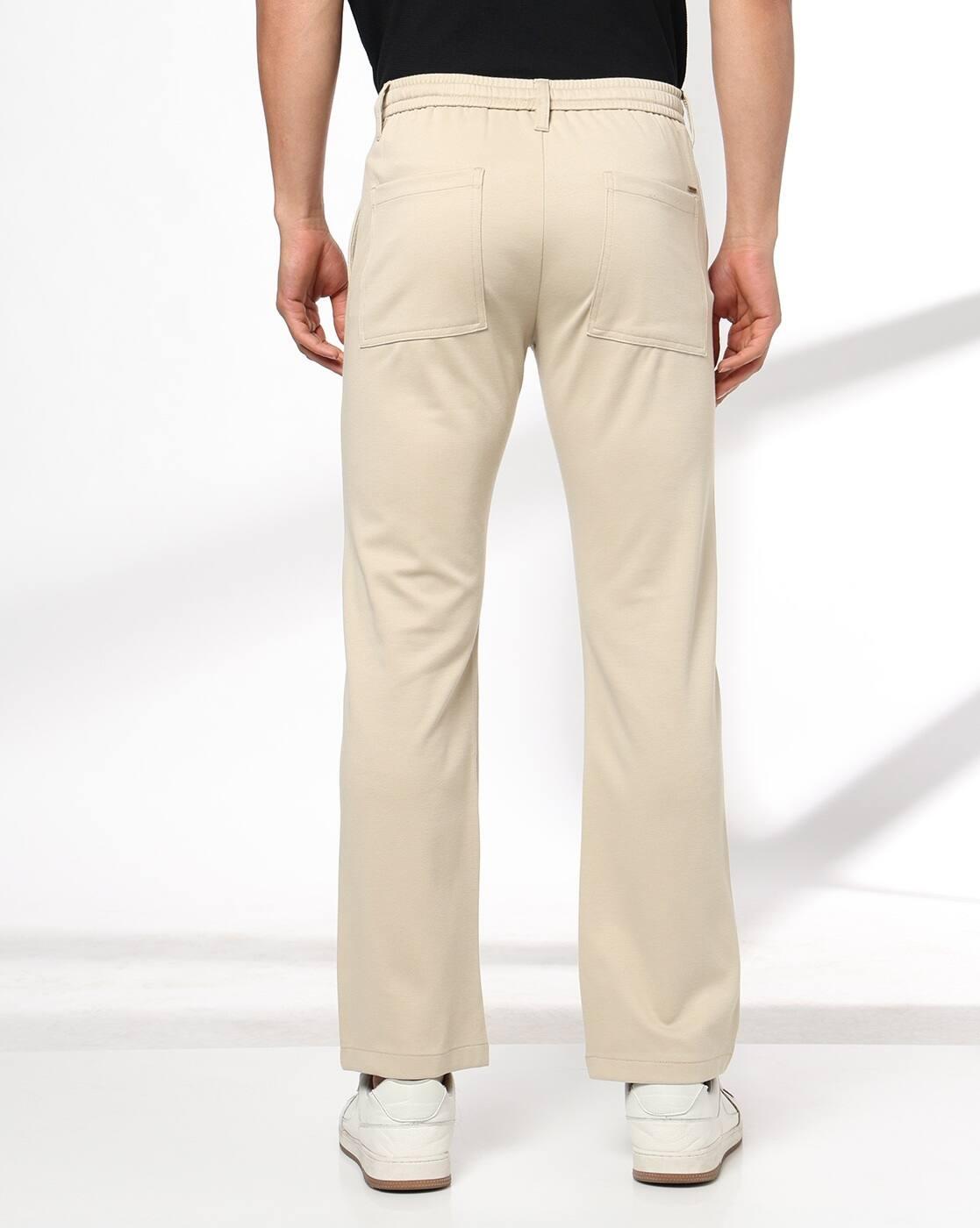 Men Patterned Mid-Rise Straight Fit Chinos