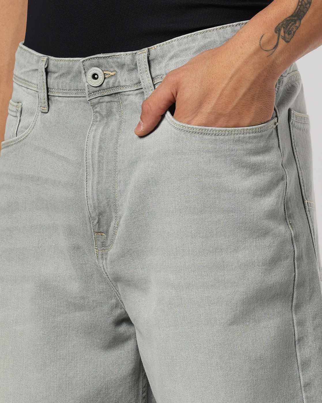 Men Mid-Wash Baggy Jeans