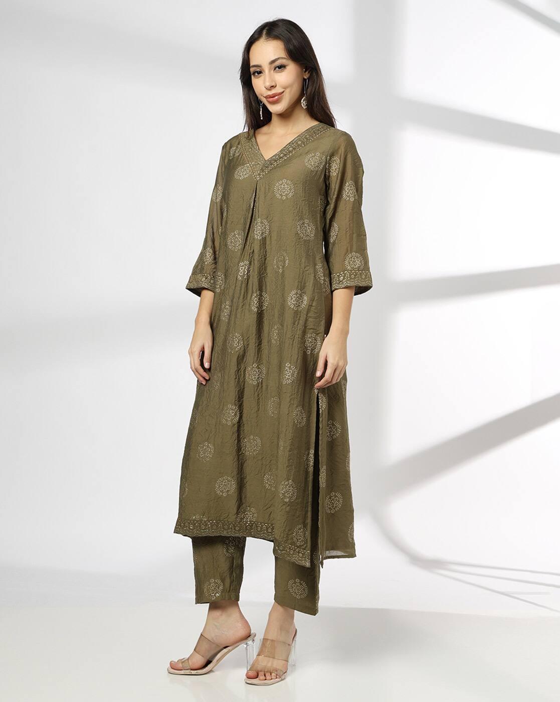 Women Printed A-Line Kurta Set