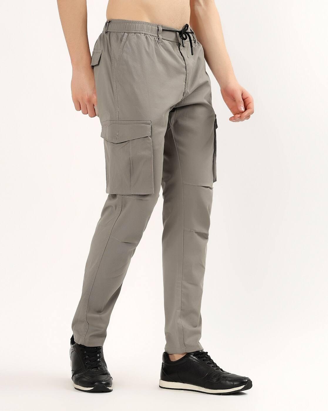 Men Flat-Front Relaxed Fit Cargo Pants