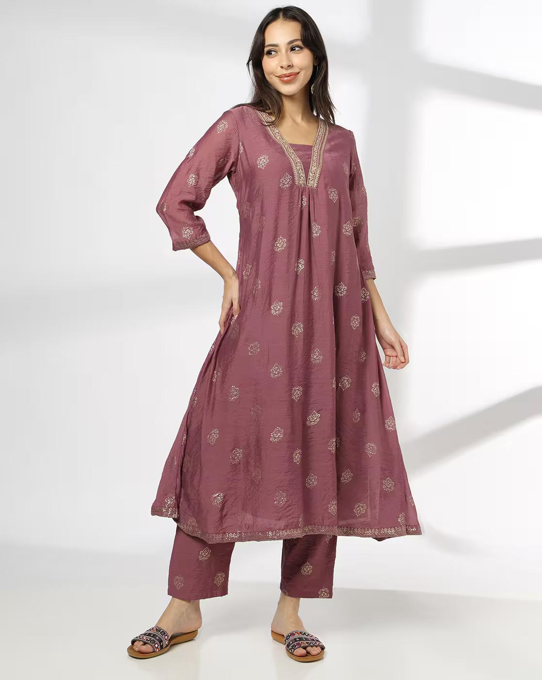 Women Printed A-Line Kurta Set