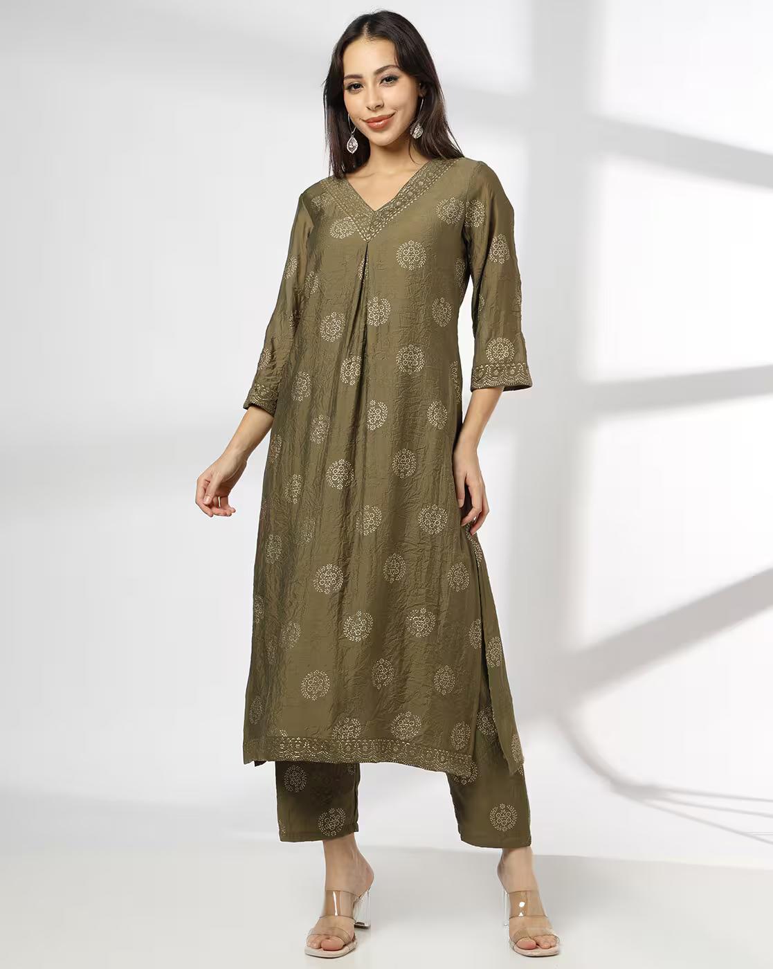 Women Printed A-Line Kurta Set
