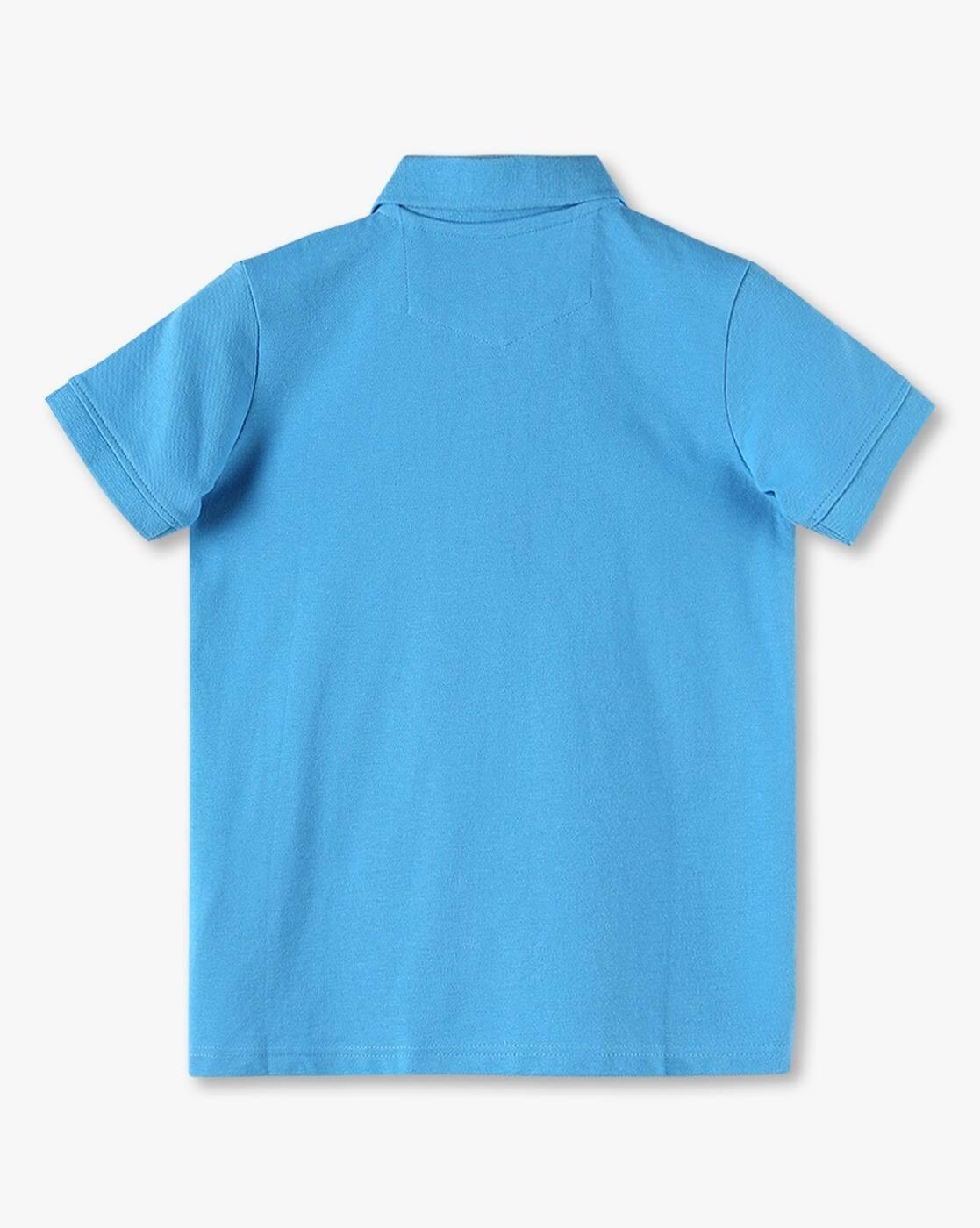 Boys Logo Embroidery Regular Fit Polo T-Shirt