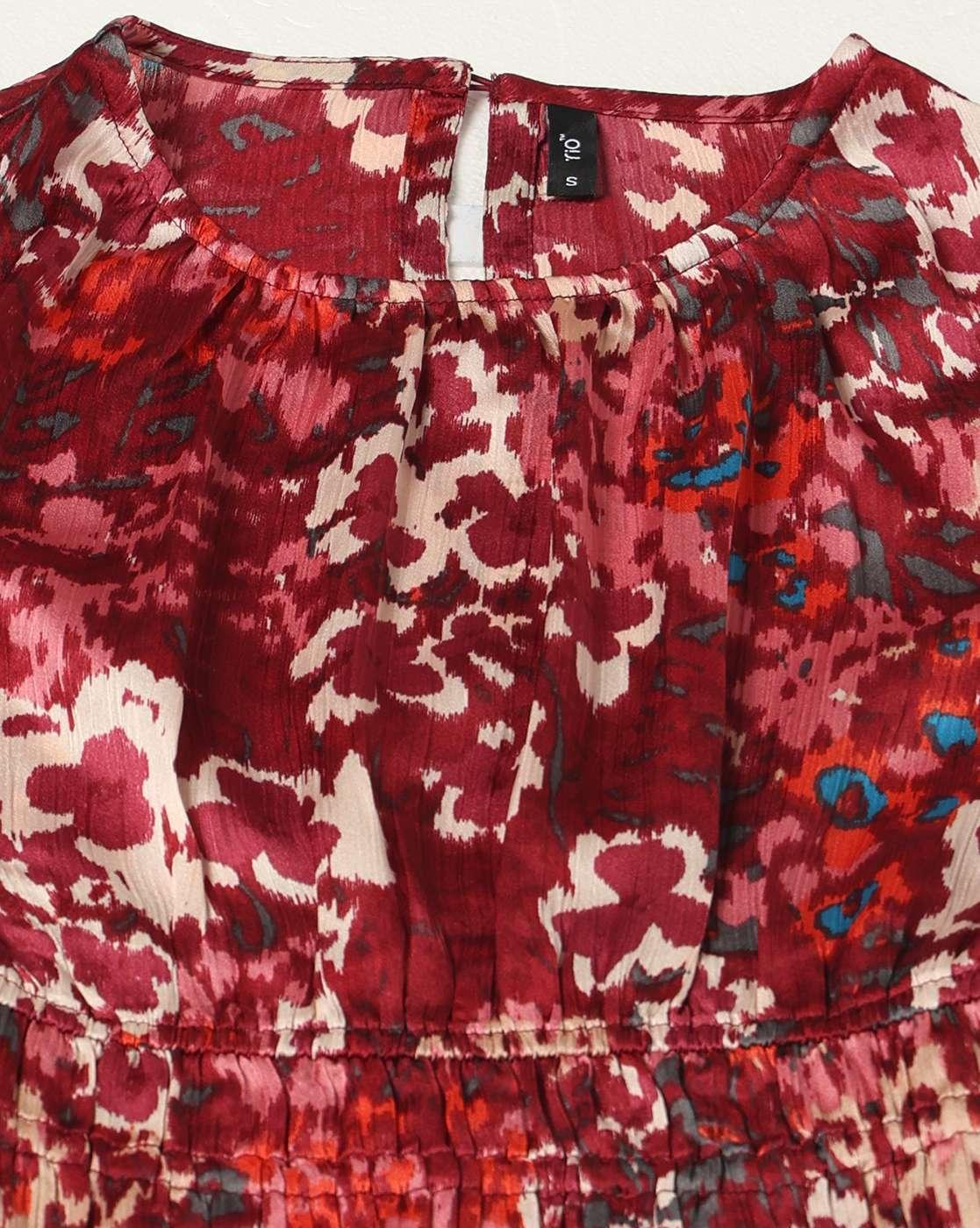 Women Printed Regular Fit Peplum Top
