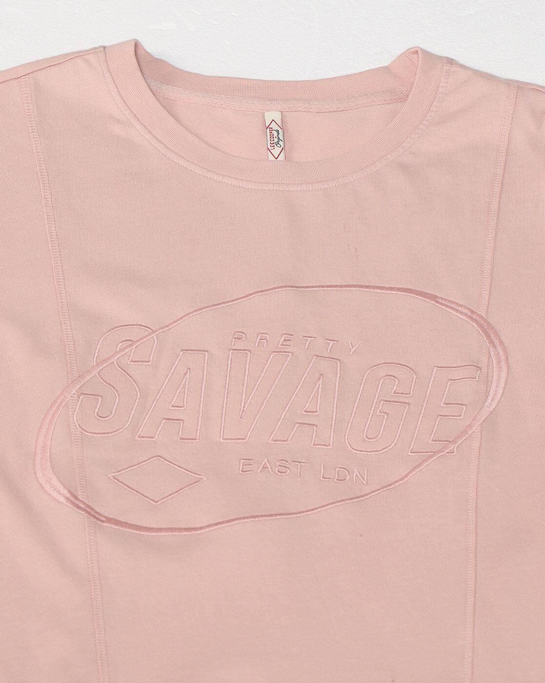 Women Embroidered Typographic Crop Fit Crew-Neck T-Shirt