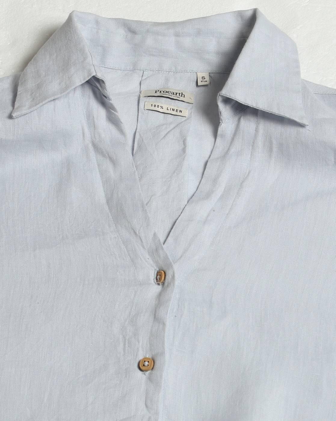 Women Relaxed Fit Pure Linen Shirt