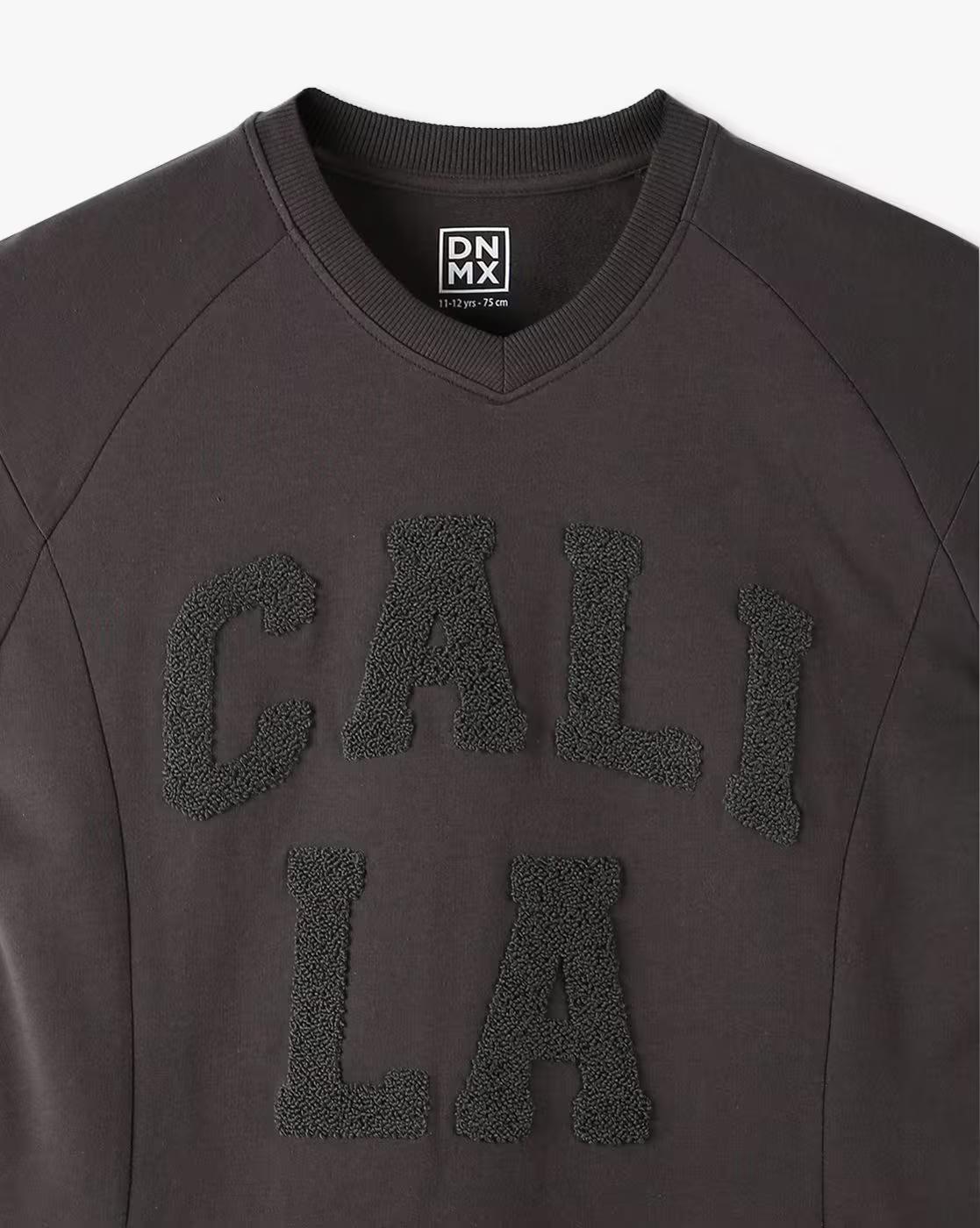 Boys Typographic Patterned Oversized Round-Neck T-Shirt