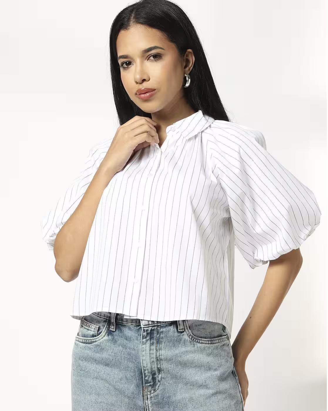 Women Striped Regular Fit Shirt