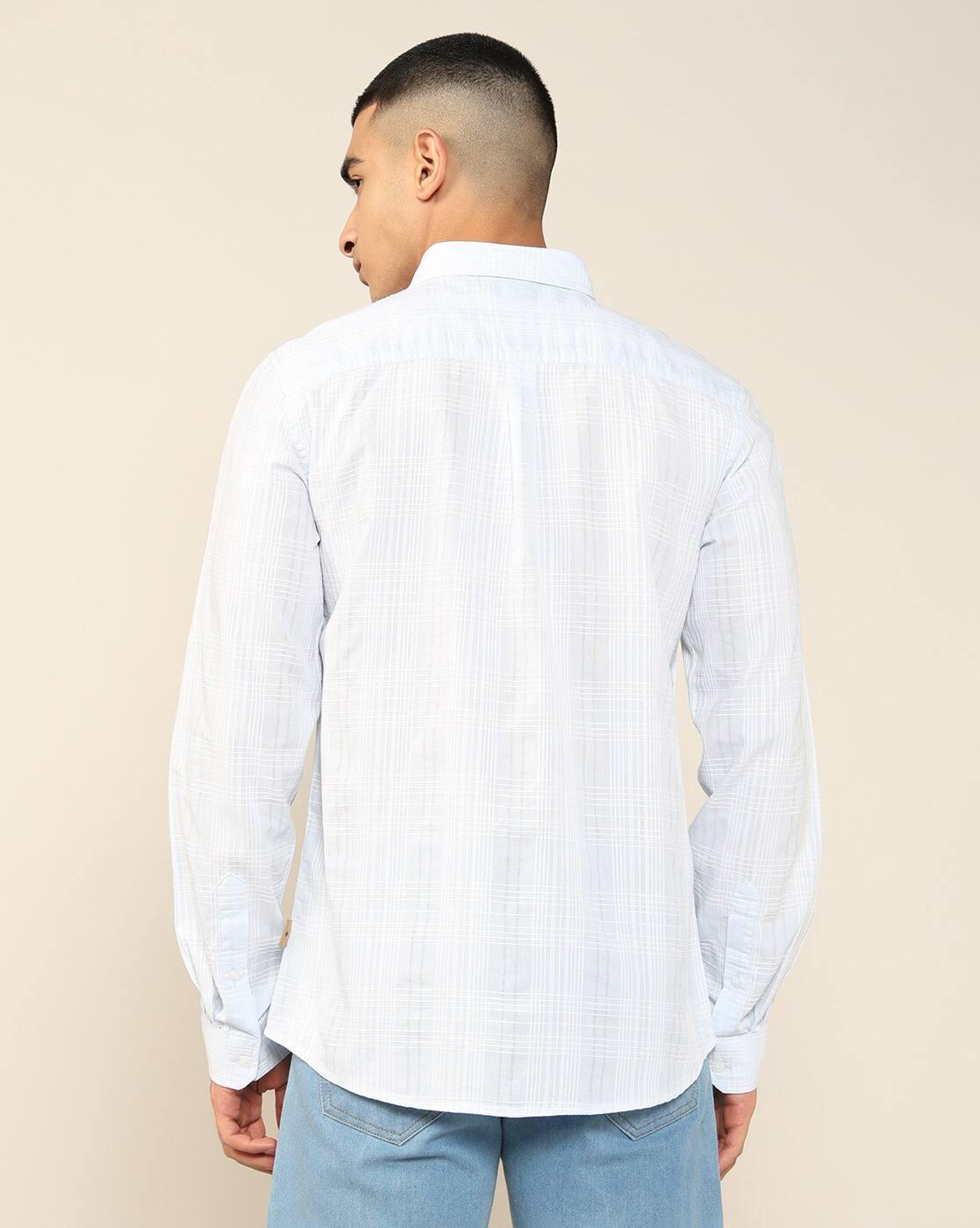 Men Checked Regular Fit Shirt with Patch Pocket