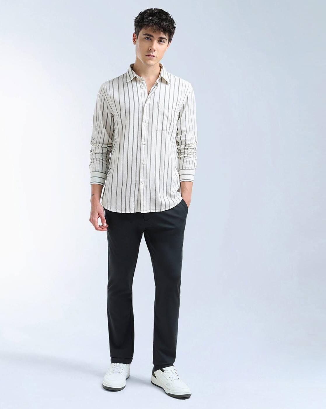Men Regular Fit Striped Shirt