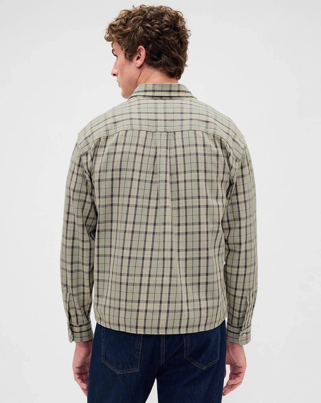 Checked Relaxed Fit Spread Collar Shirt