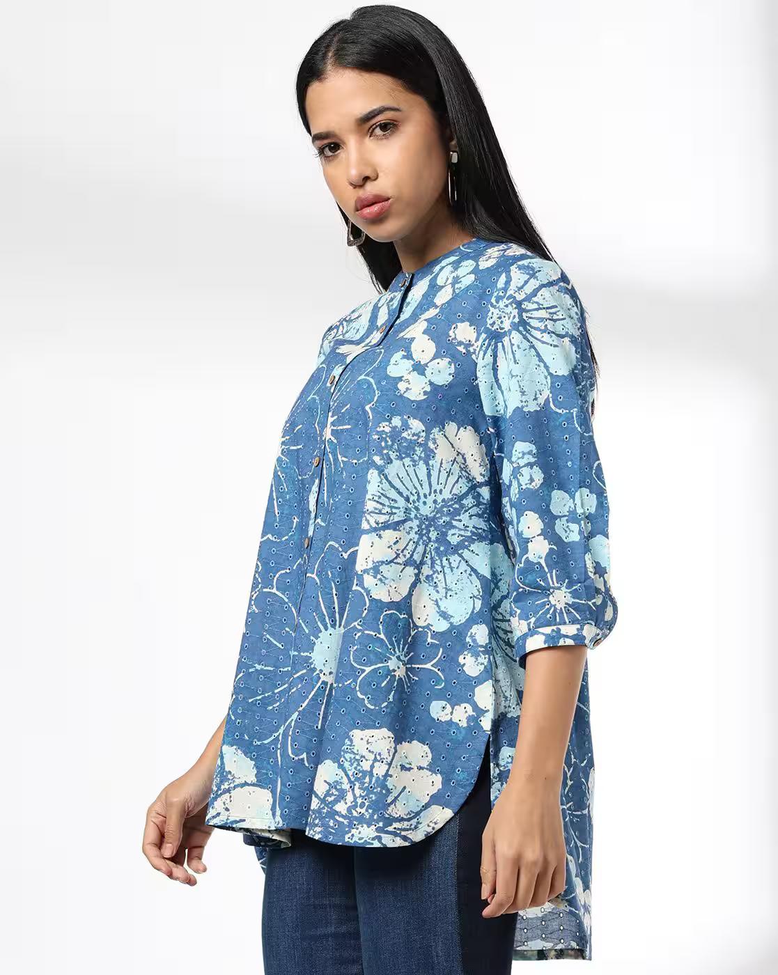 Women All-Over Floral Print Relaxed Fit Tunic
