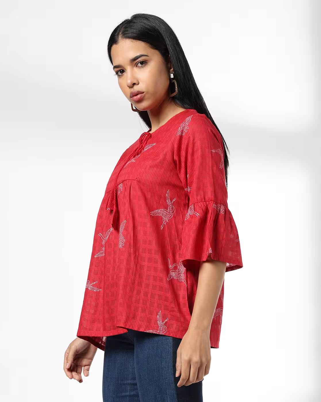 Women Floral Print Relaxed Fit Top