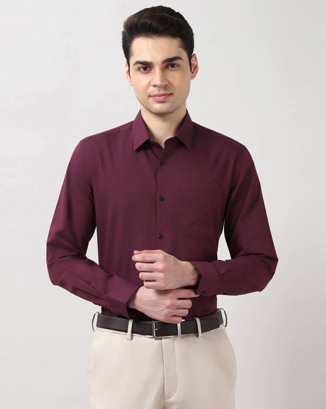 Men Checked Slim Fit Shirt