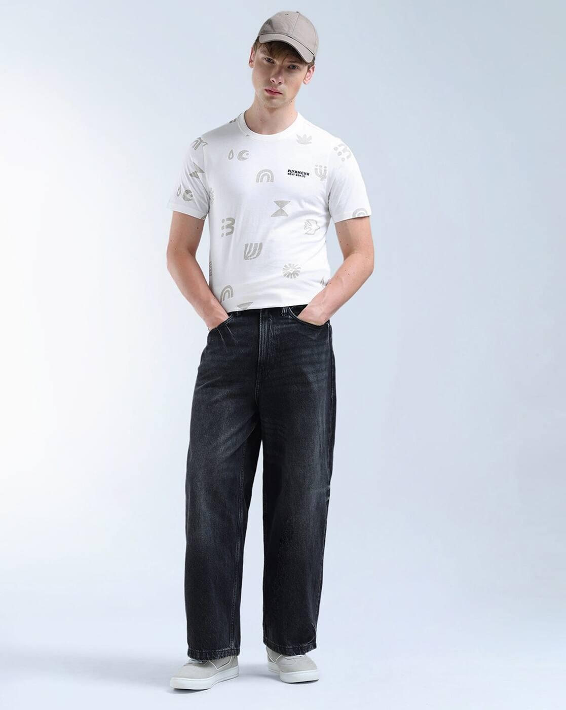 Men Printed Regular Fit Crew-Neck T-Shirt