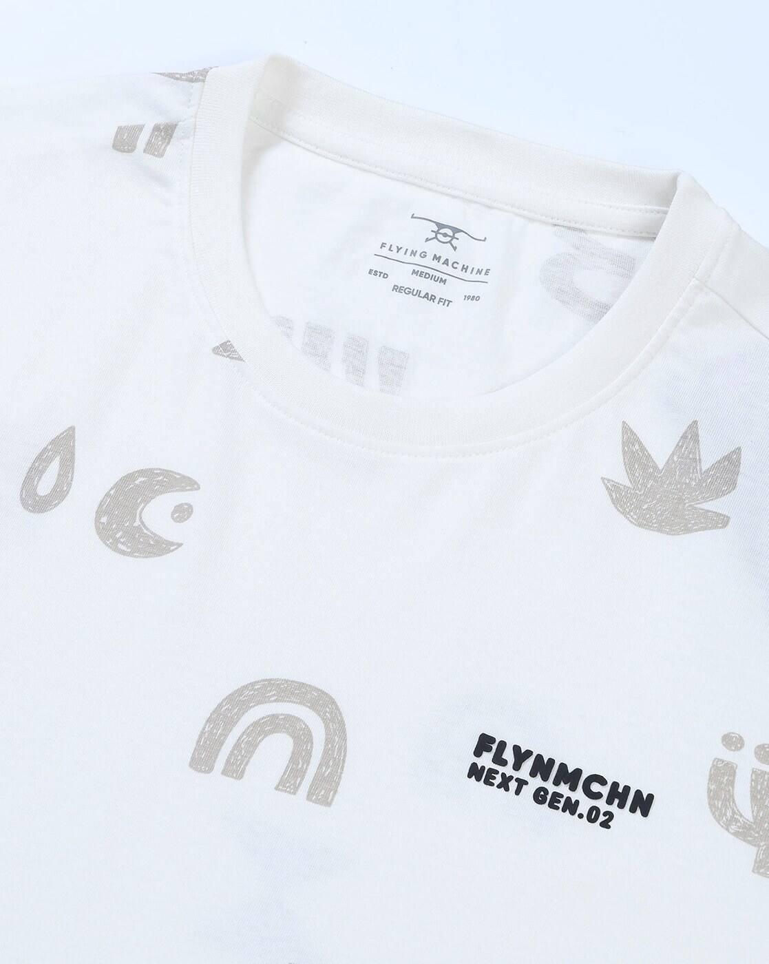 Men Printed Regular Fit Crew-Neck T-Shirt