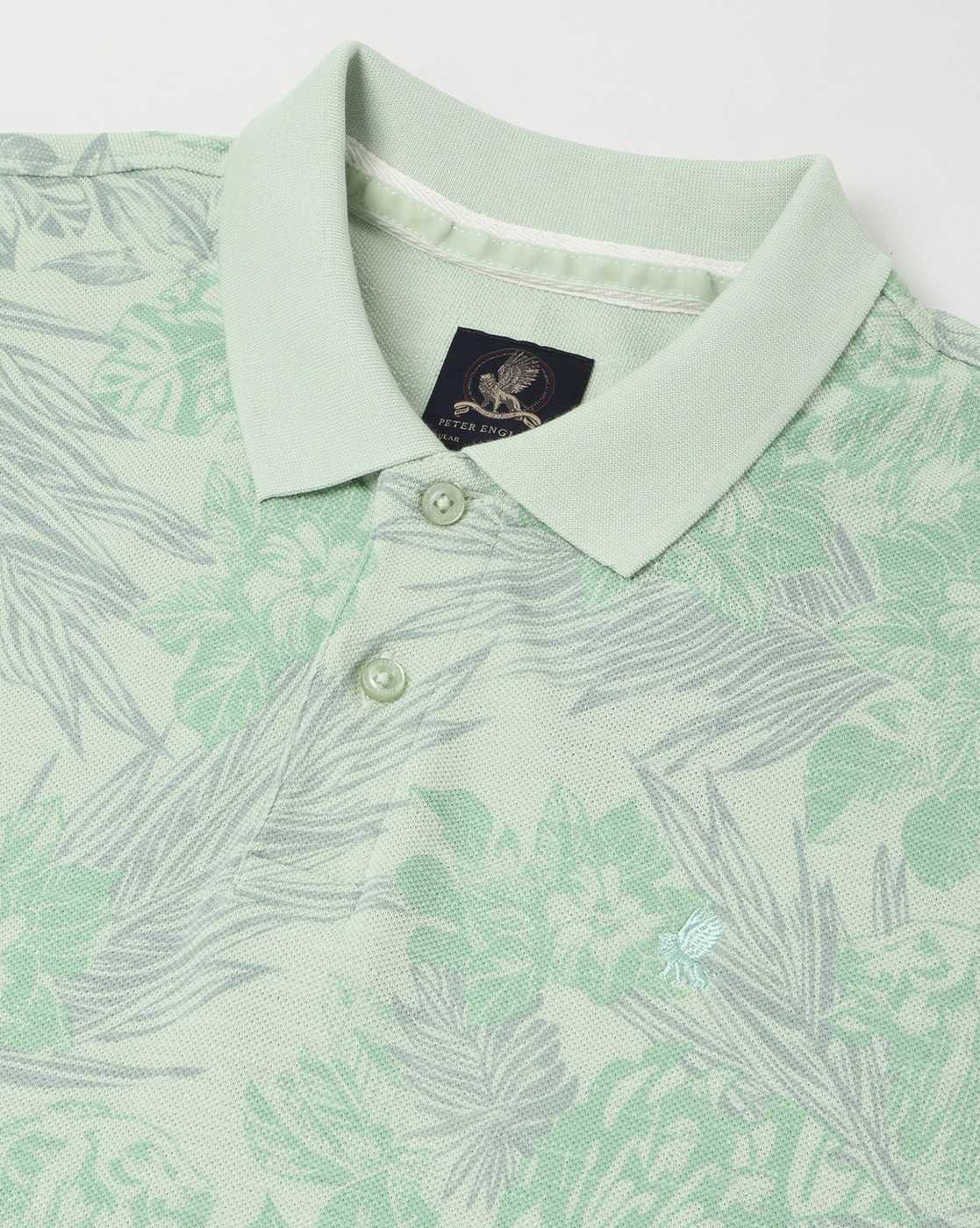 Men All-Over Print Regular Fit Polo T-Shirt
