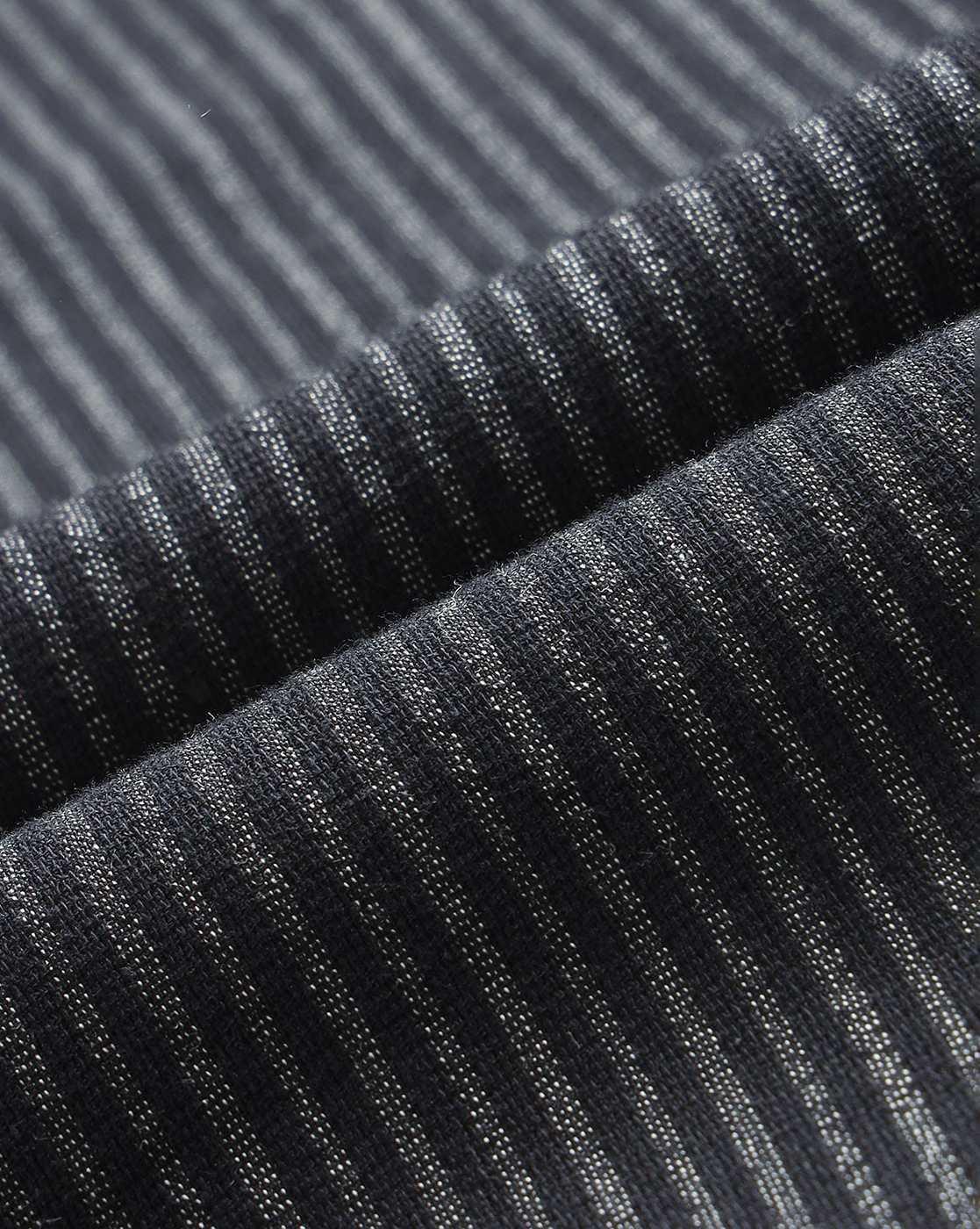 Self Design Vertical Striped Slim Fit Shirt