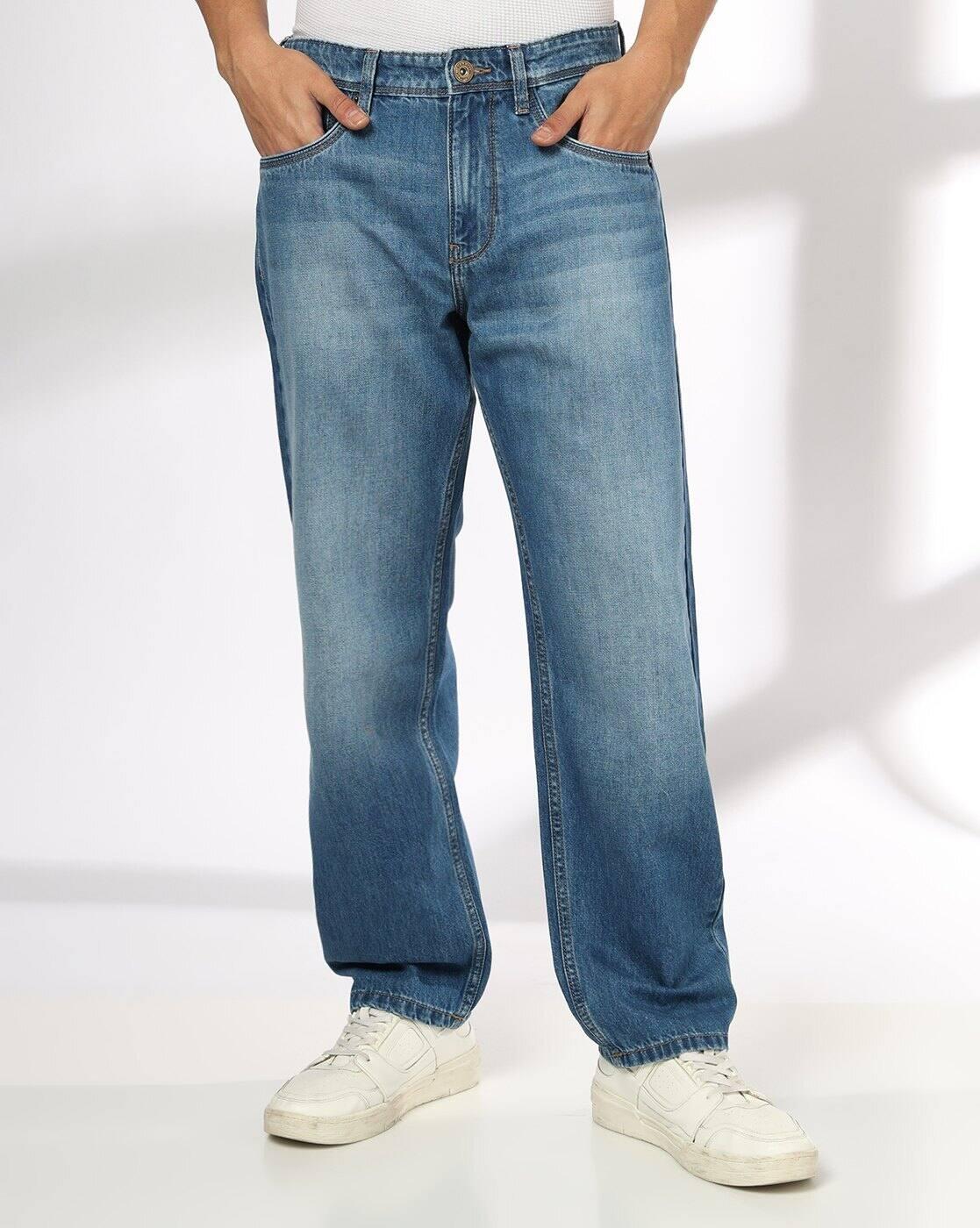 Men Mid-Wash Relaxed Jeans