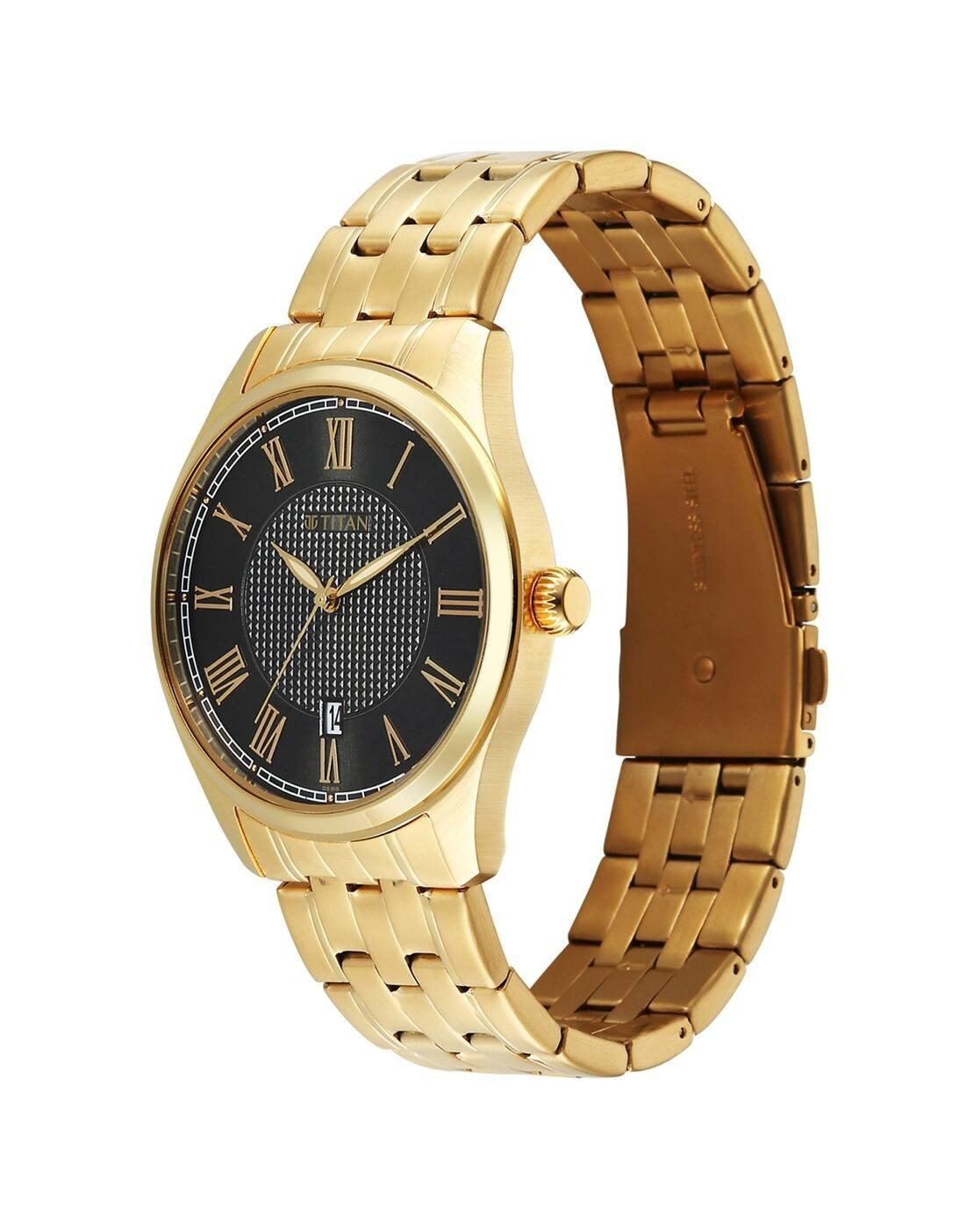 Men Neo Roman Stainless Steel Strap Analogue Watch-10063YM01