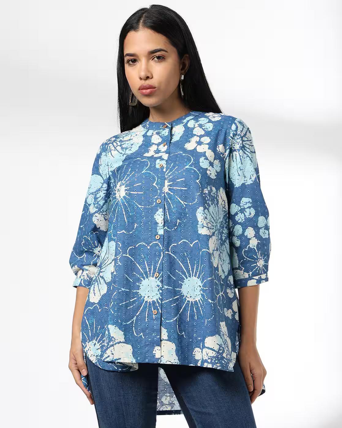 Women All-Over Floral Print Relaxed Fit Tunic