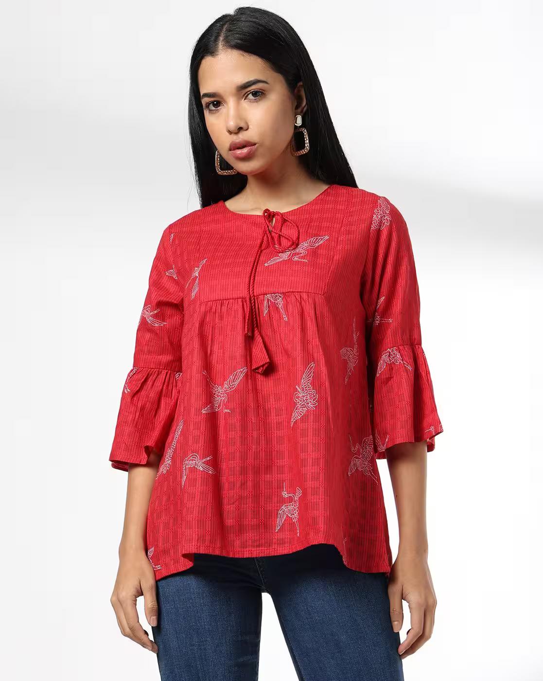 Women Floral Print Relaxed Fit Top