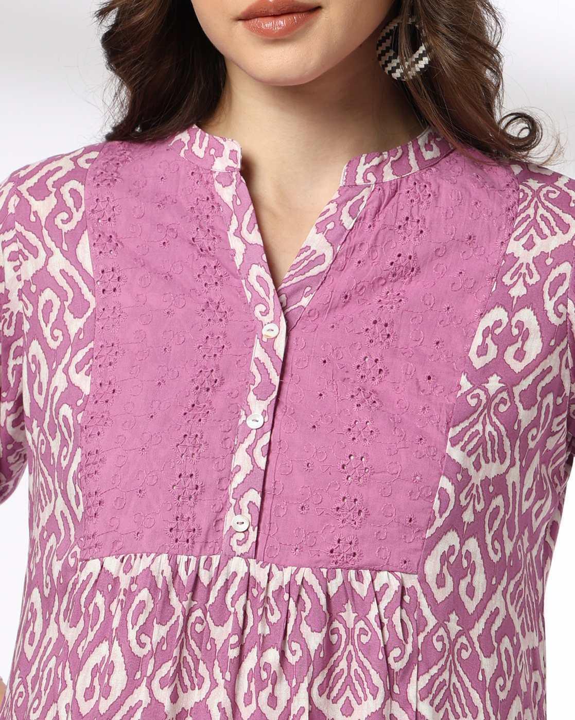 Women Patola Print Straight Kurta