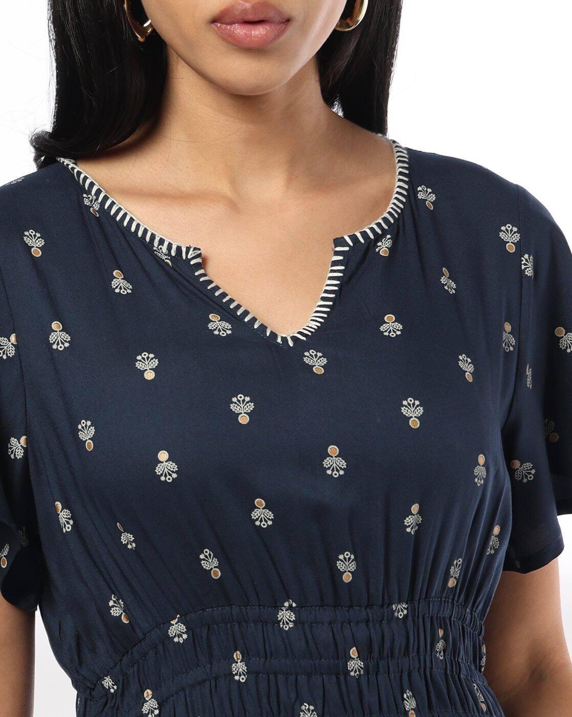 Women Floral Print Tiered Dress