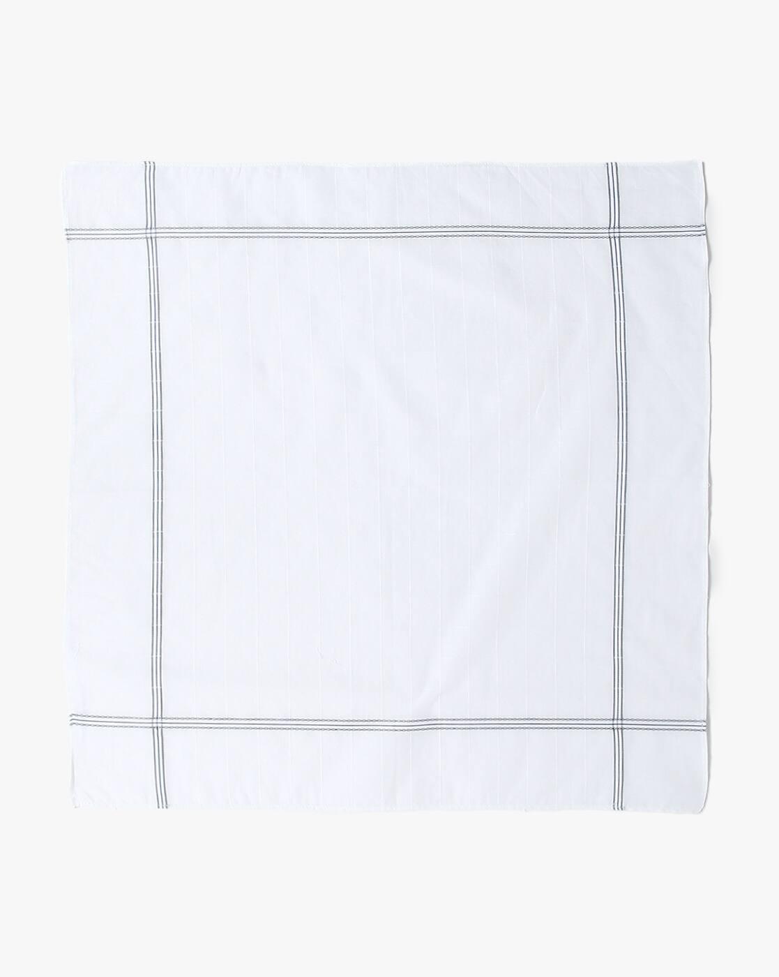 Men Pack of 3 Striped Cotton Handkerchiefs