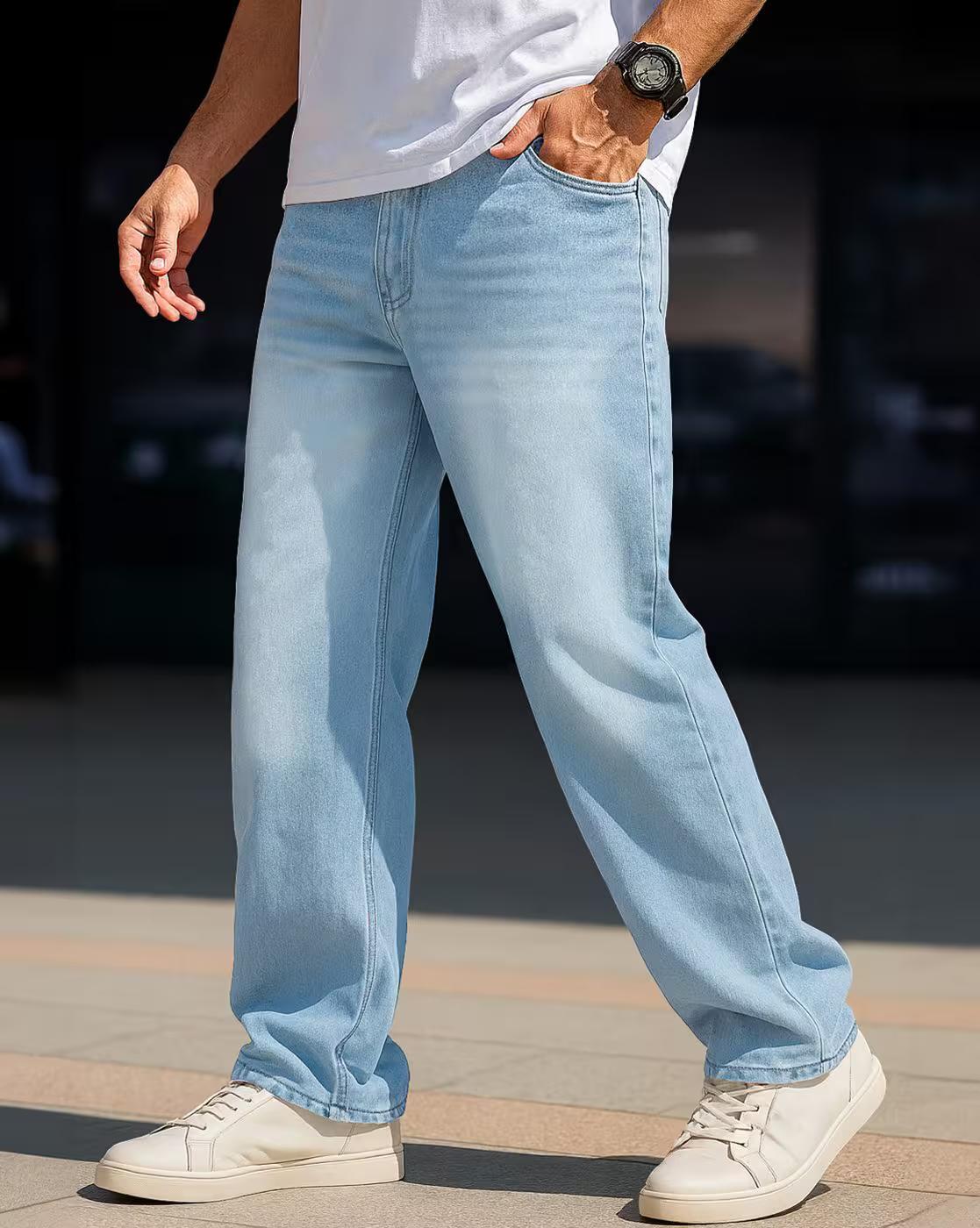 Men Baggy Fit Mid-Rise Jeans