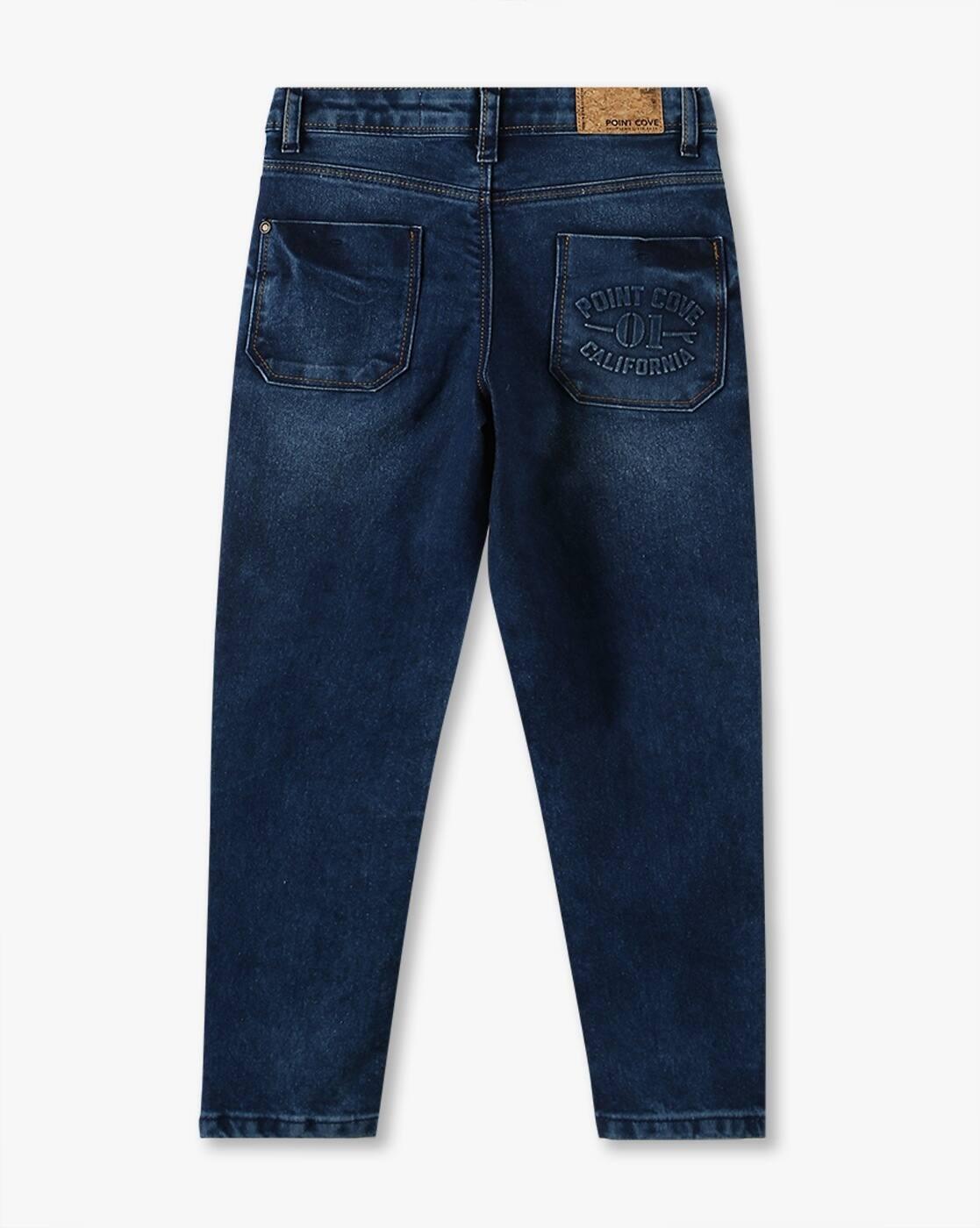 Boys Lightly Washed Slim Fit Jeans