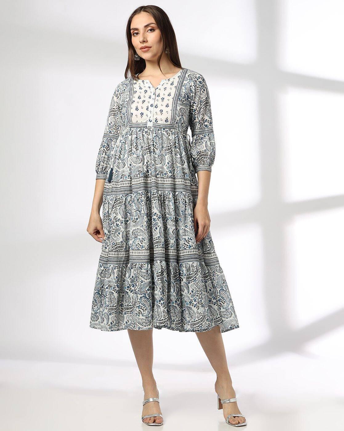 Women Paisley Print Fit & Flare Dress