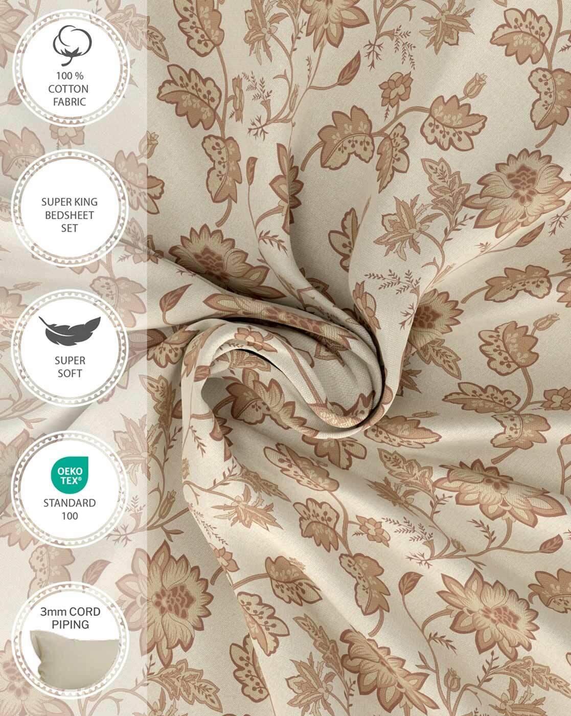 Printed Bedsheet with Pillow Covers