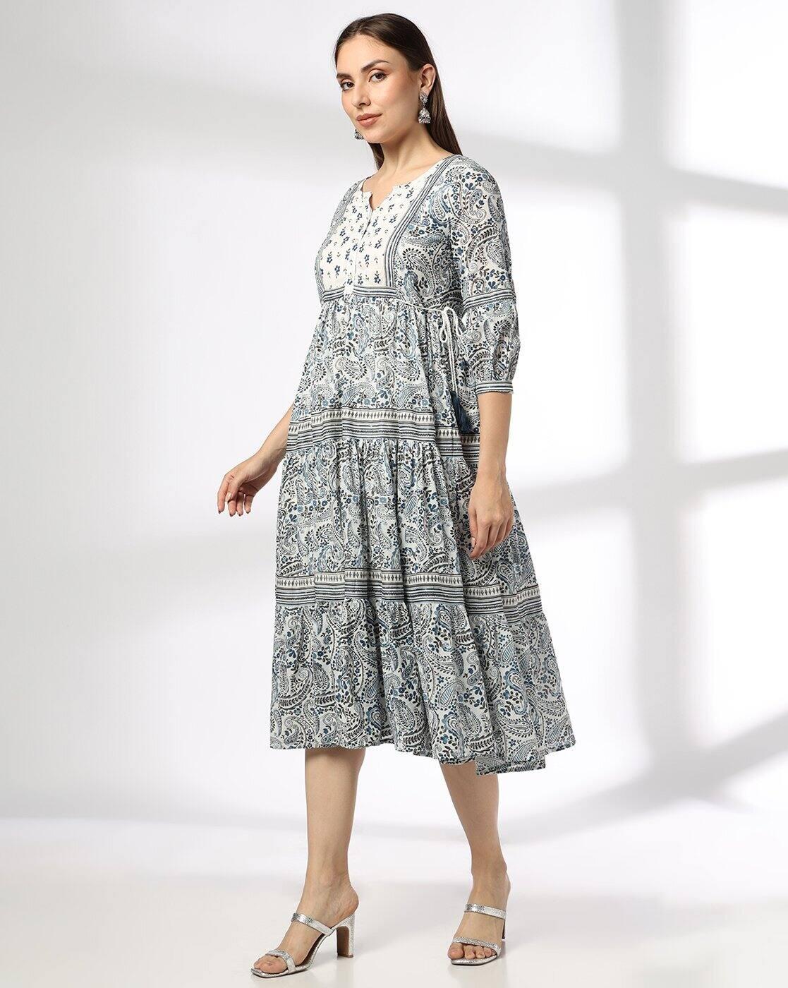 Women Paisley Print Fit & Flare Dress