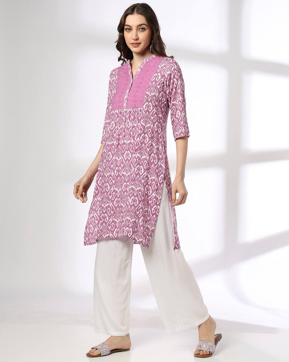 Women Patola Print Straight Kurta