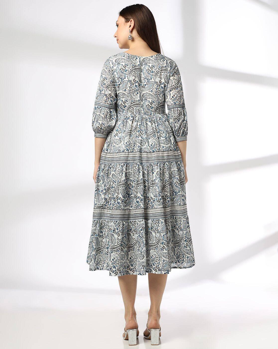 Women Paisley Print Fit & Flare Dress