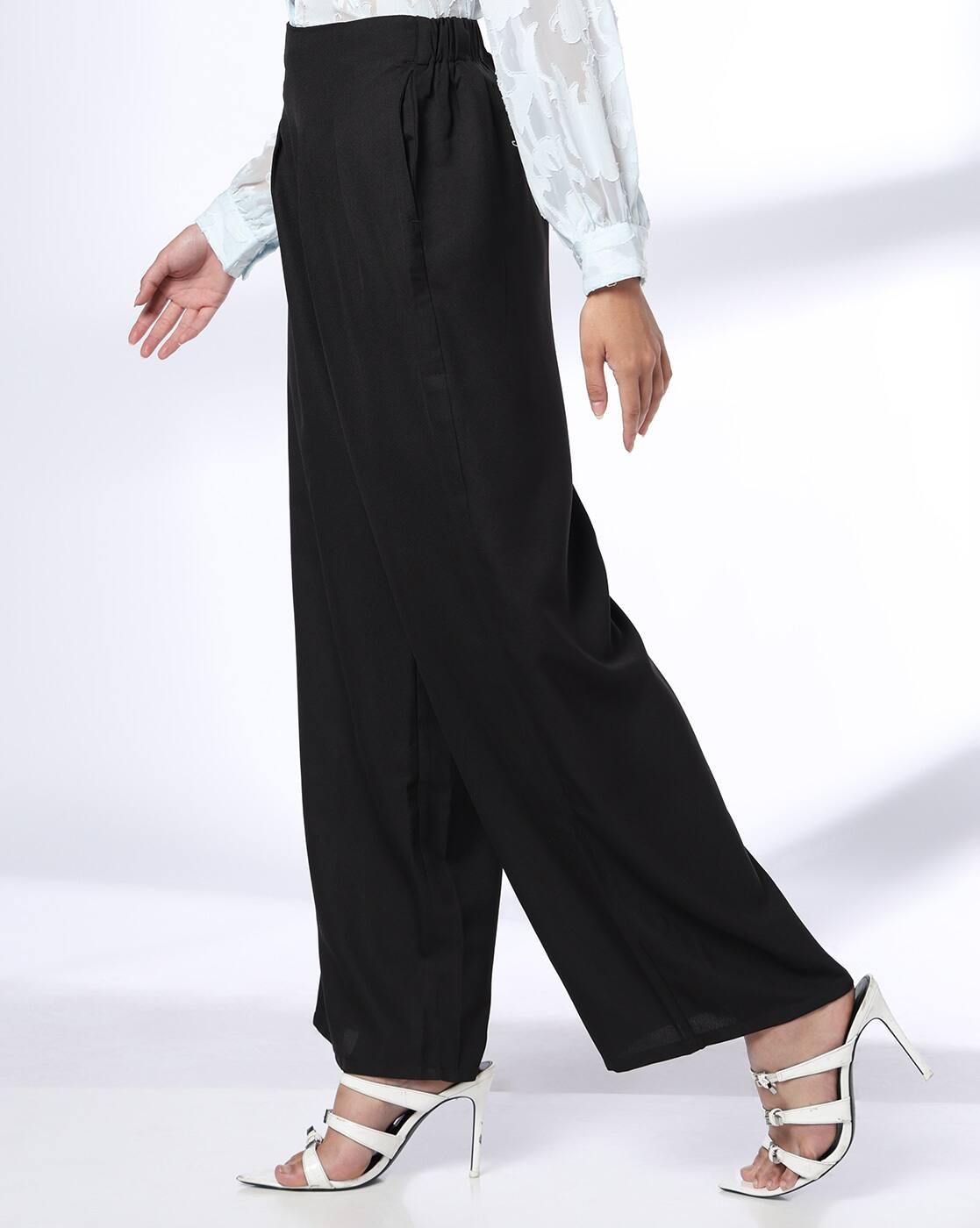Women Relaxed Fit Pleated Trousers