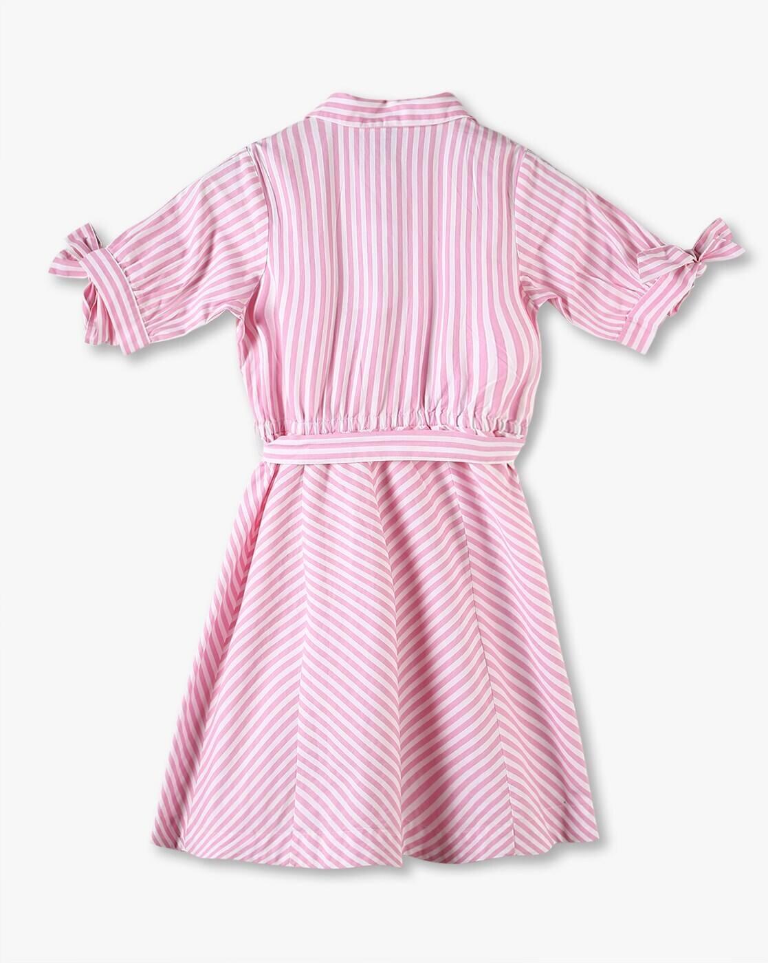 Girls Striped Shirt Dress