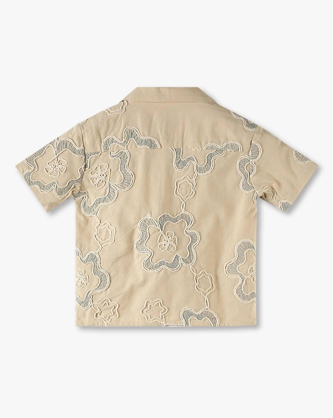 Boys Embroidered Tailored Fit Shirt