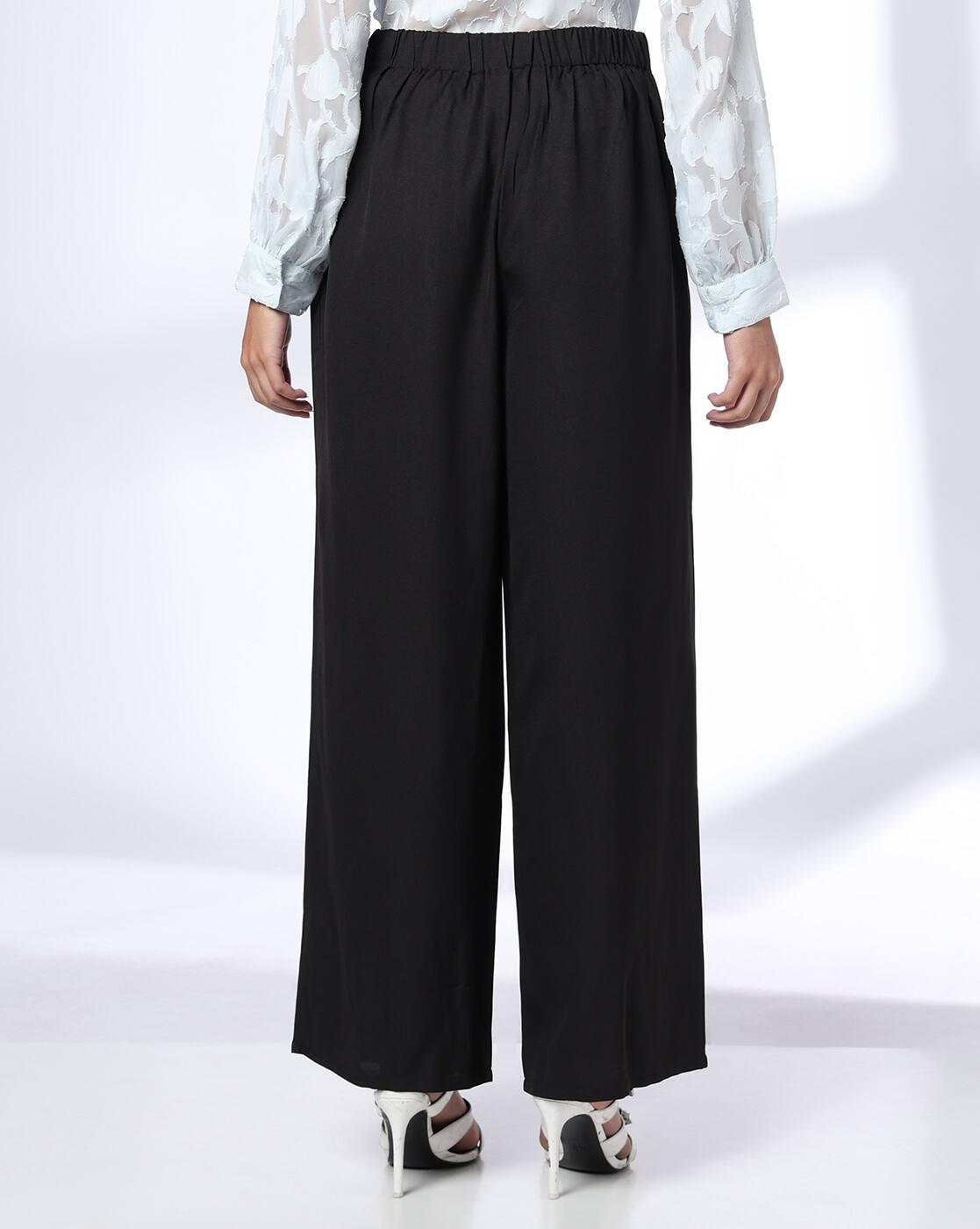 Women Relaxed Fit Pleated Trousers