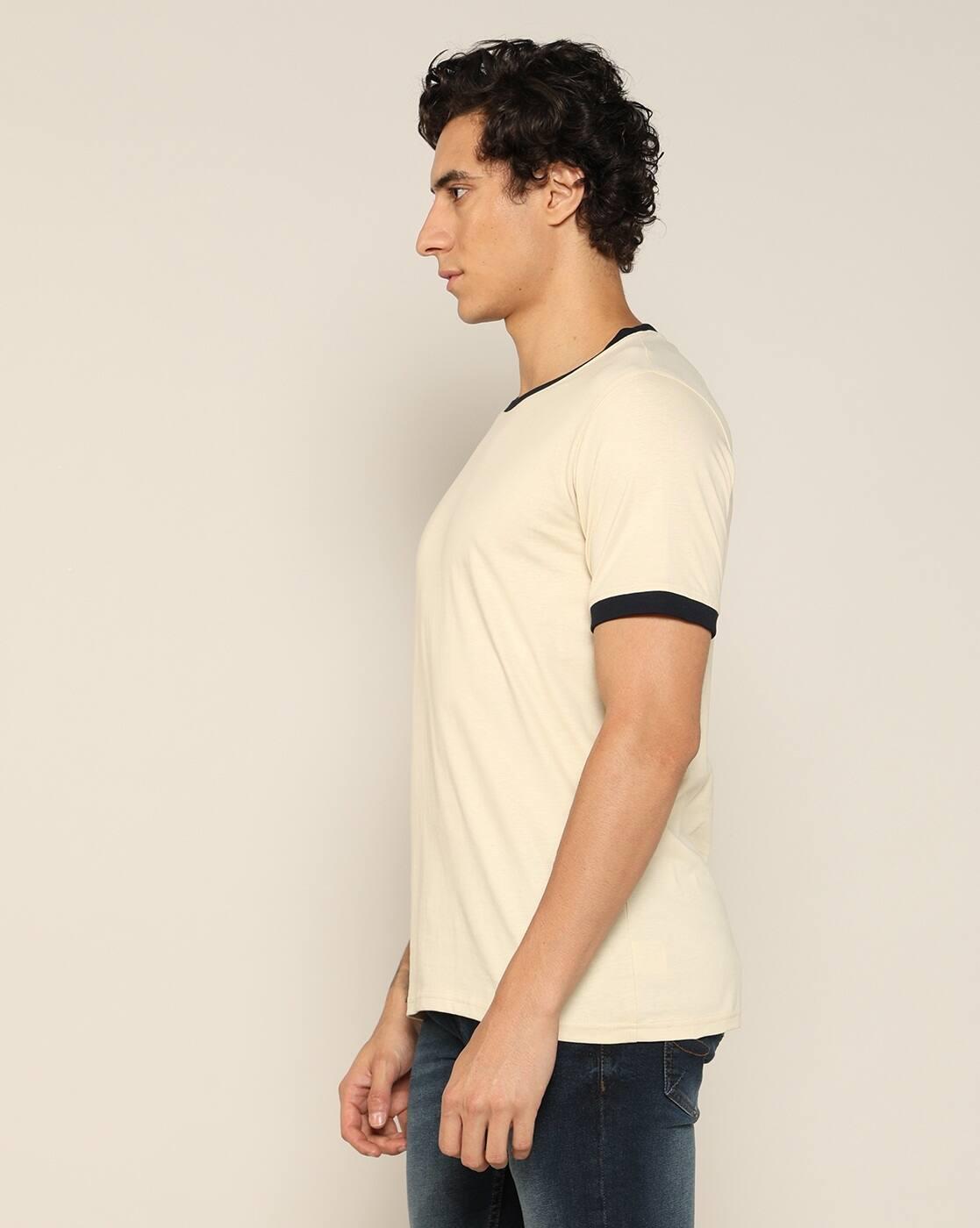 Men Regular Fit Crew-Neck T-Shirt