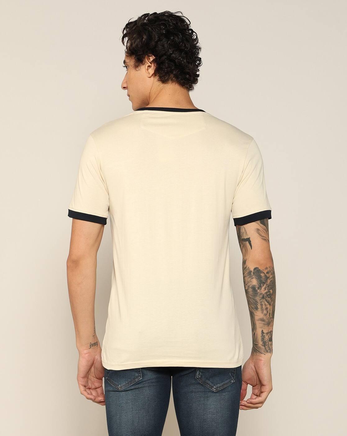 Men Regular Fit Crew-Neck T-Shirt