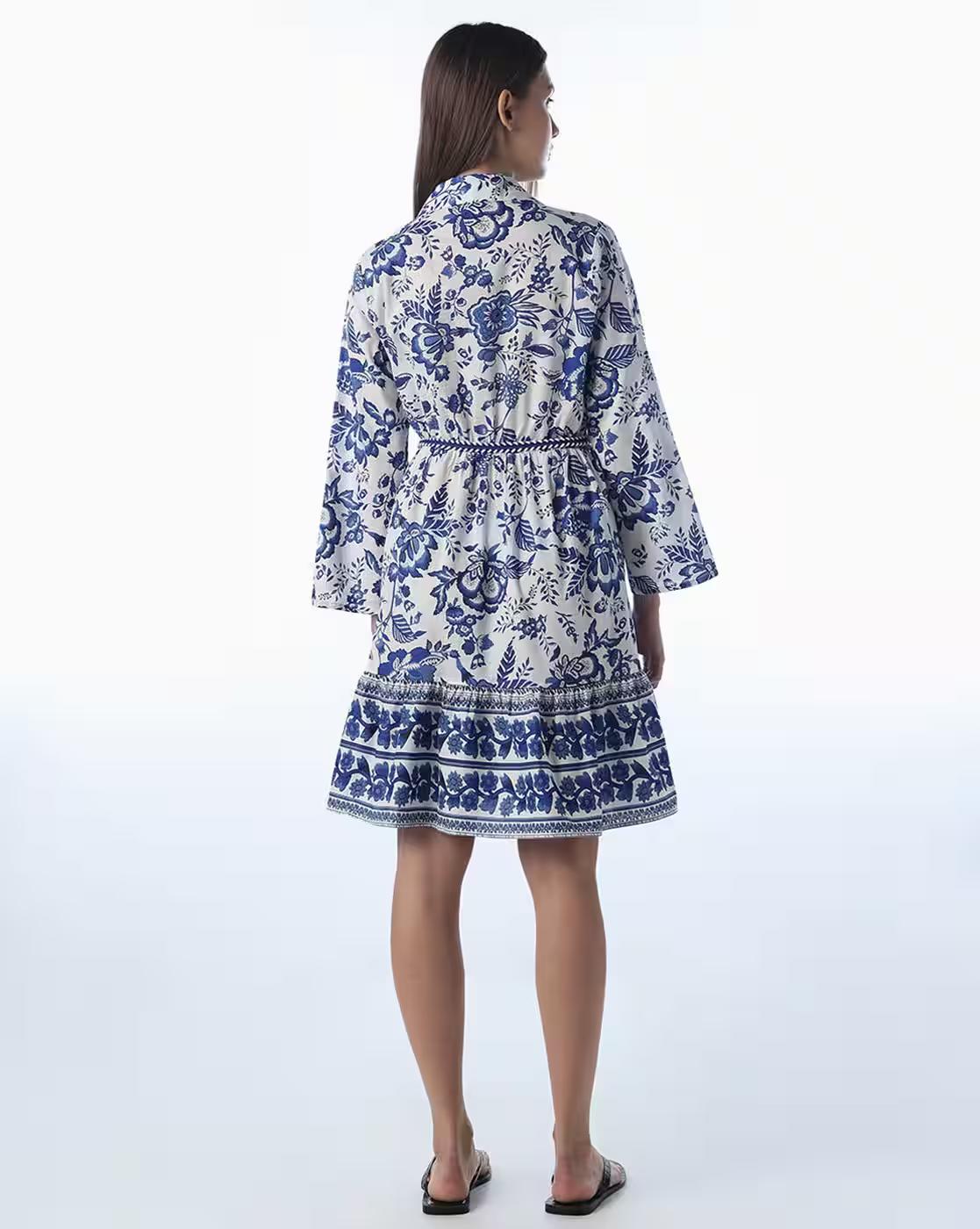 Women Floral Print Mini Dress
