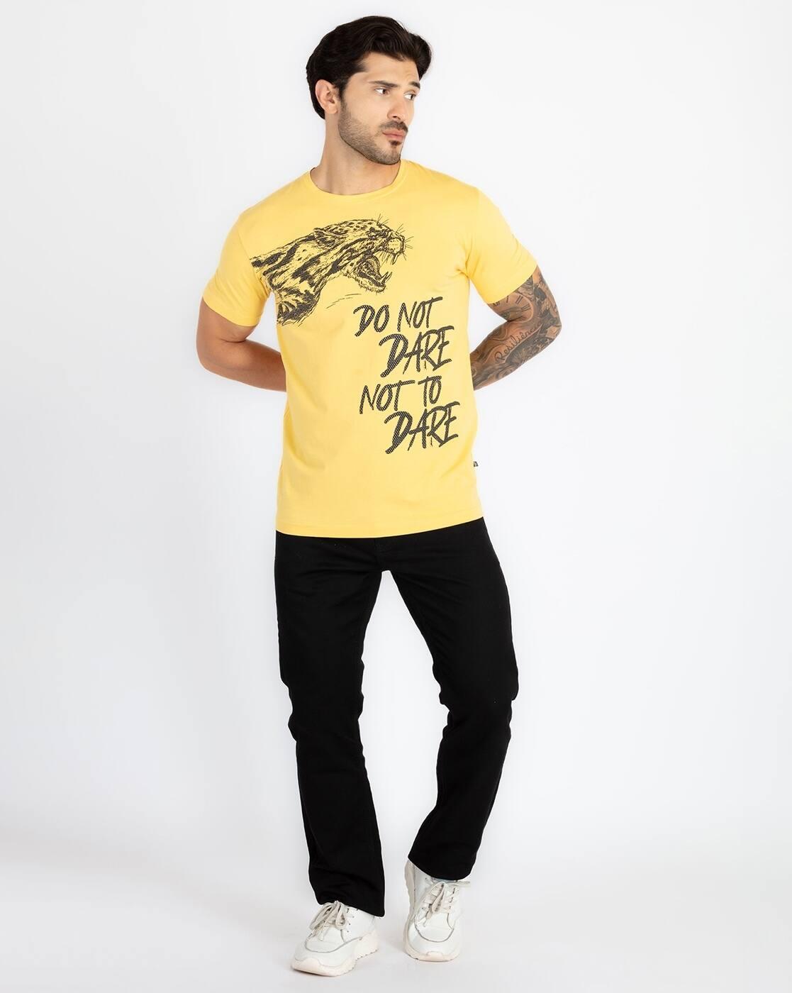 Men Printed Regular Fit T-Shirt