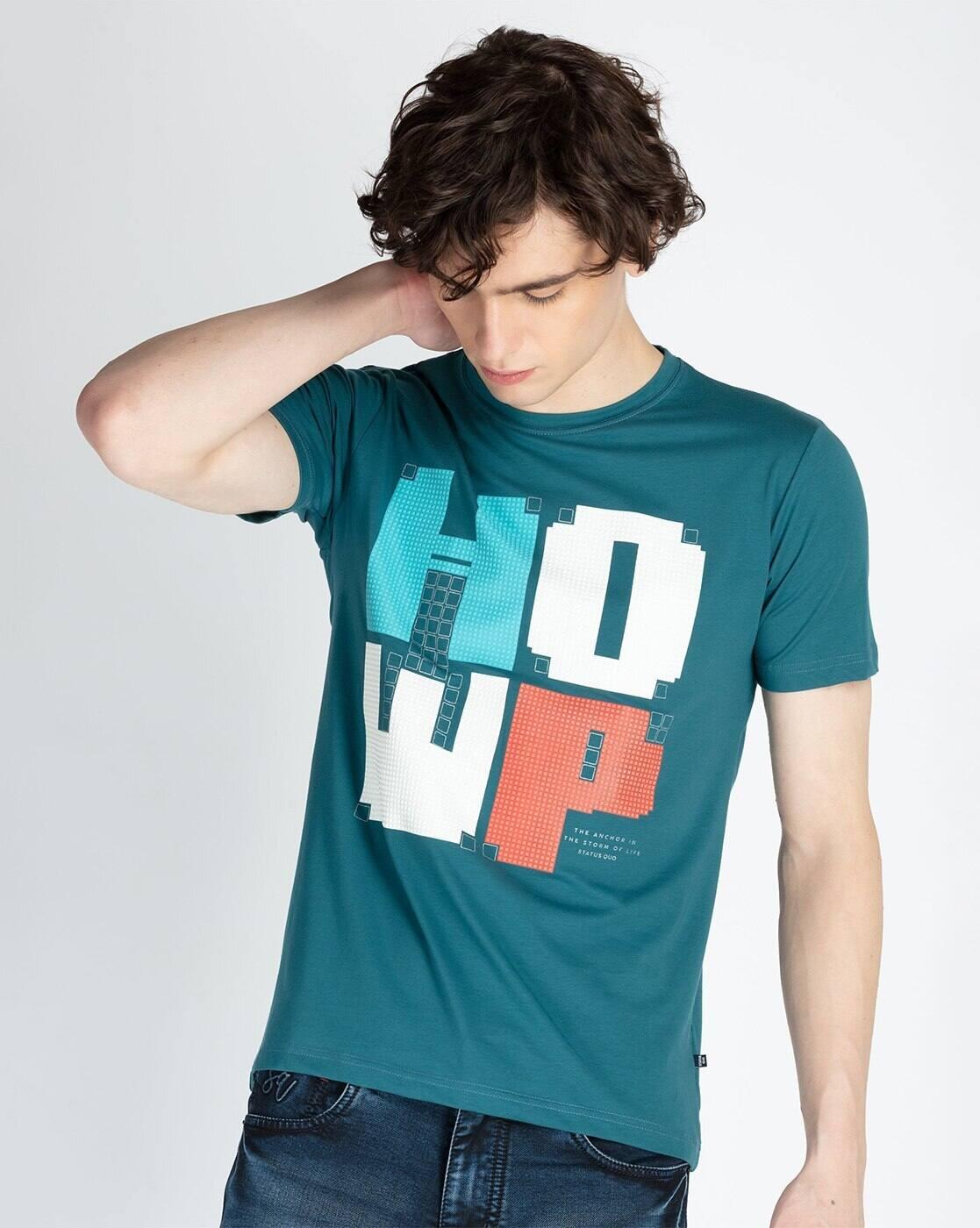 Men Printed Regular Fit T-Shirt