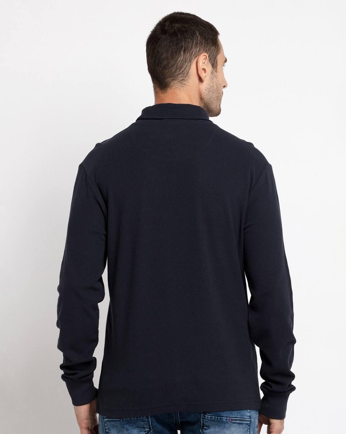 Men Regular Fit Turtleneck T-Shirt