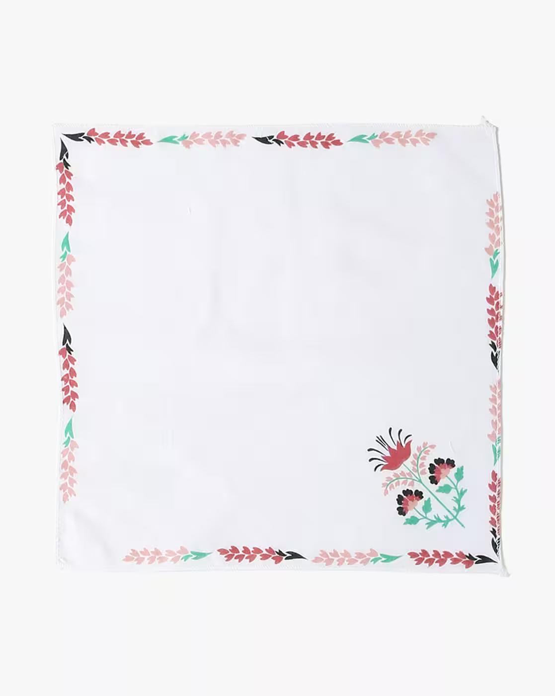 Women Pack of 5 Floral Print Career Handkerchiefs