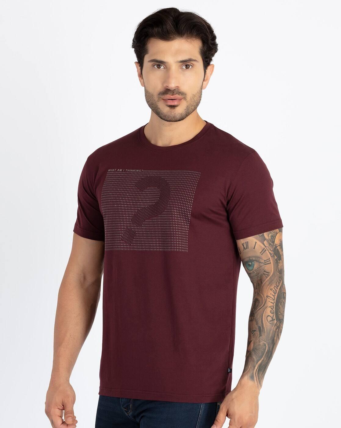 Men Printed Regular Fit T-Shirt